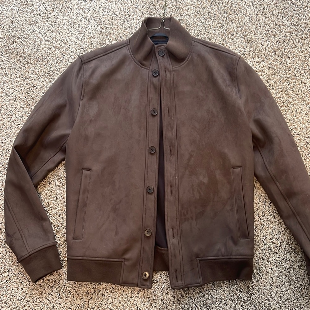 Men’s Banana Republic Vegan Suede Bomber Jacket